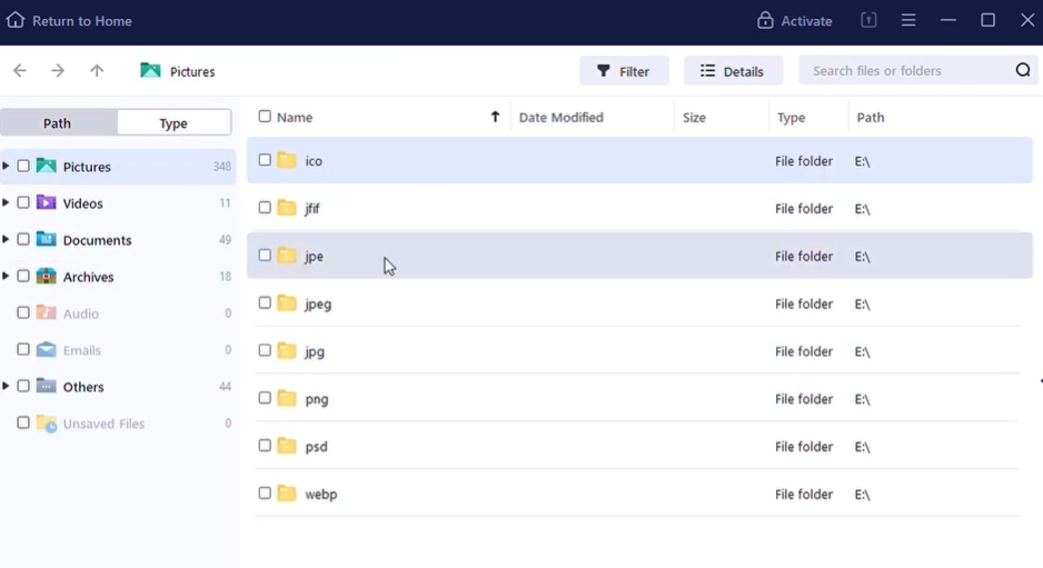 screenshot of BLR BitLocker Recovery Tool